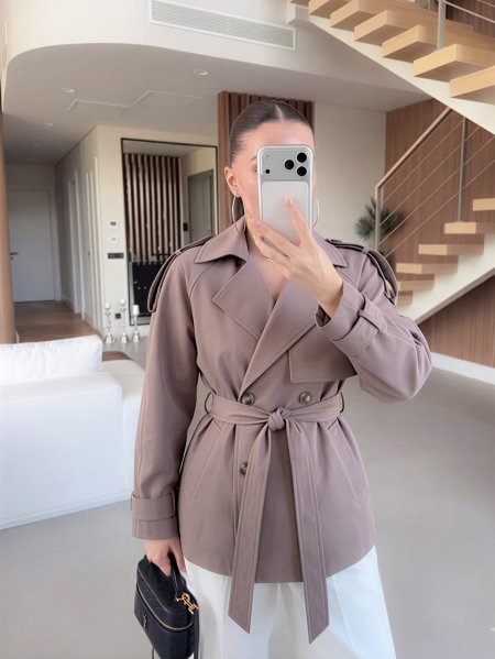 ترنش كوت قصير بيج