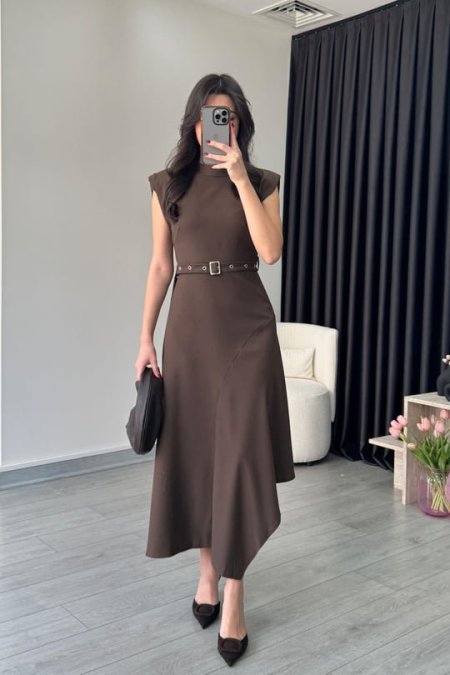 فستان ستايل Mango بني