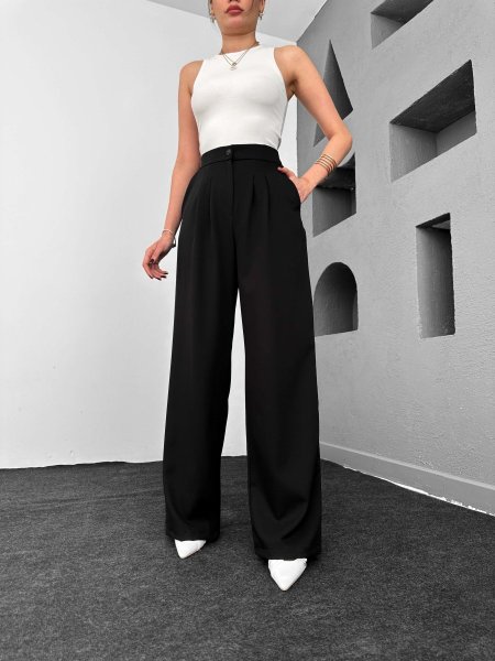 بنطلون اسود ZARA واسع