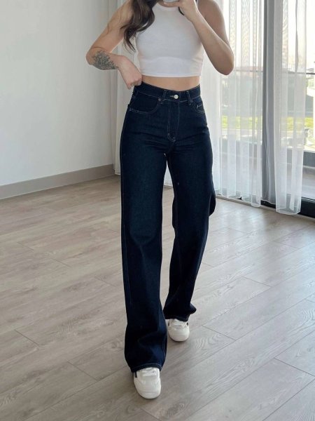 جينز كحلي Palazzo