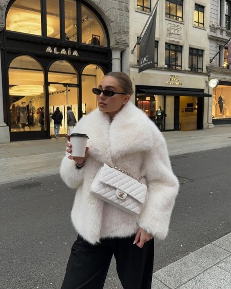 جاكيت فرو بقبة ZARA