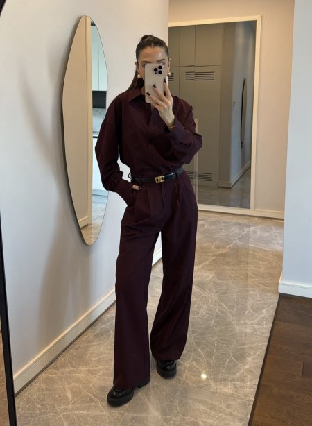 طقم قميص وبنطلون Oversize